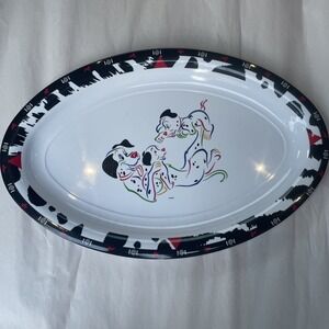 Disney 101 Dalmatians Melamine Oval Serving Platter‎ VTG Zak Designs 17"
